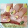 Simple Design Jelly Glue Yellow Floral False Nail Stickers A46