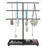 Jewelry Rack Stable Base Multi-Tier Easy To Assemble Keep Organized Space-saving Necklace Display Functional T-Shaped Ring Watch Bracelet Storage