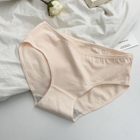 Women's Cotton Underwear Mid Waist Full Coverage Stretch Briefs Soft Breathable Hipster Ladies Panties