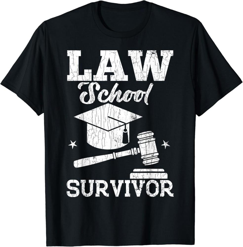 

Law School Survivor Funny Lawyer Attorney Graphic Gift Unisex T-Shirt 4XL