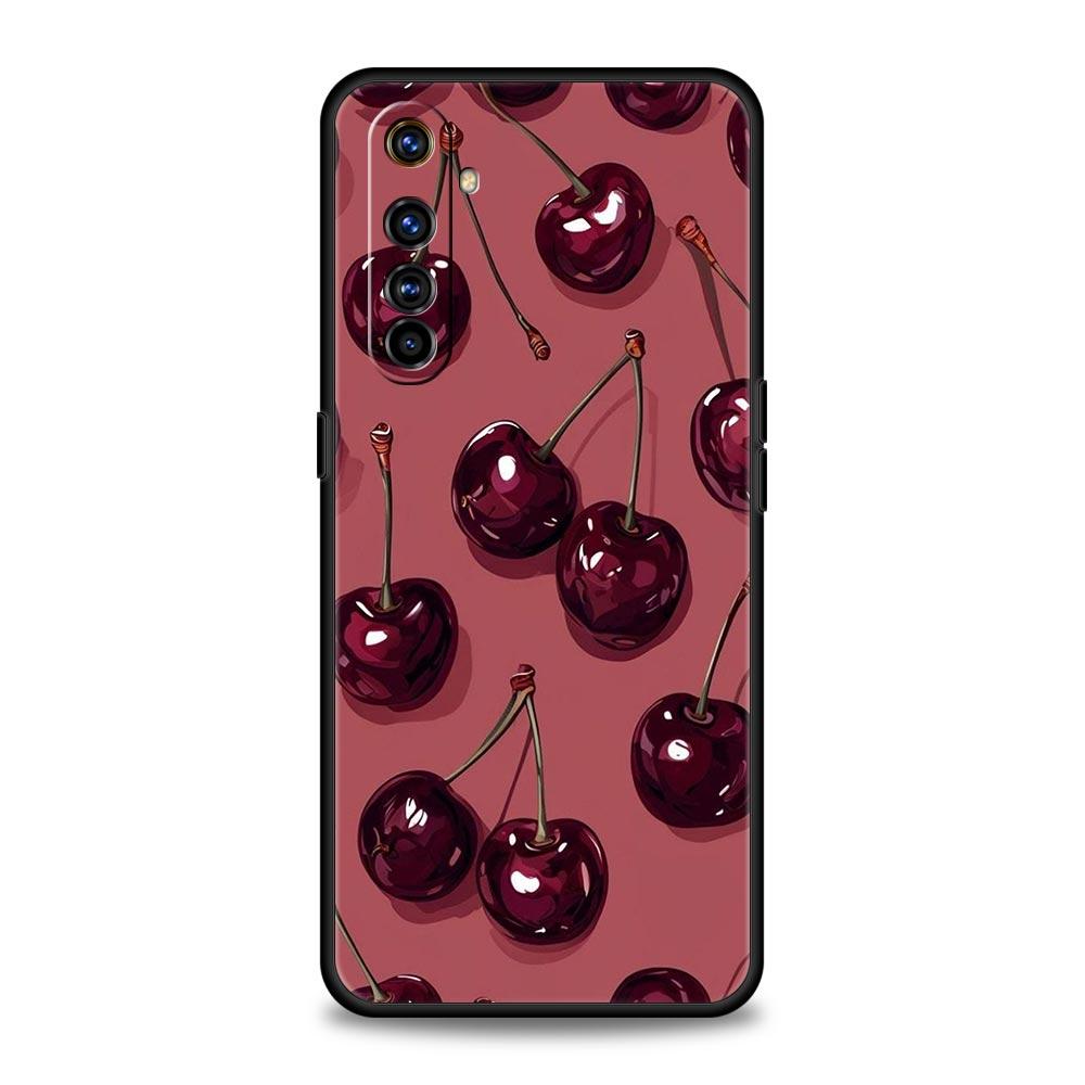 Red Cherry Phone Case For Realme 13 12 10 9 8 7 GT3 GT5 GT2 Pro Plus 5G C21 C25 C35 GT Neo 2 3 3T 5 Cover
