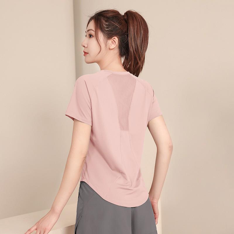 Conjunto Deportivo Transpirable de Secado Rápido para Mujer: Camiseta de Manga Corta y Pantalones Cortos para Correr para Pilates Yoga