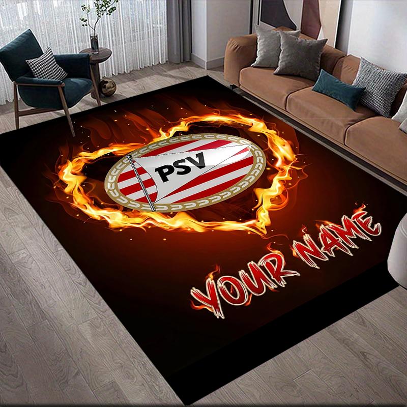 Custom Name,PSV Home Sofa Decoration for Living Room & Bedroom, Non‑Slip Play Flannel Floor Mat for Game Room
