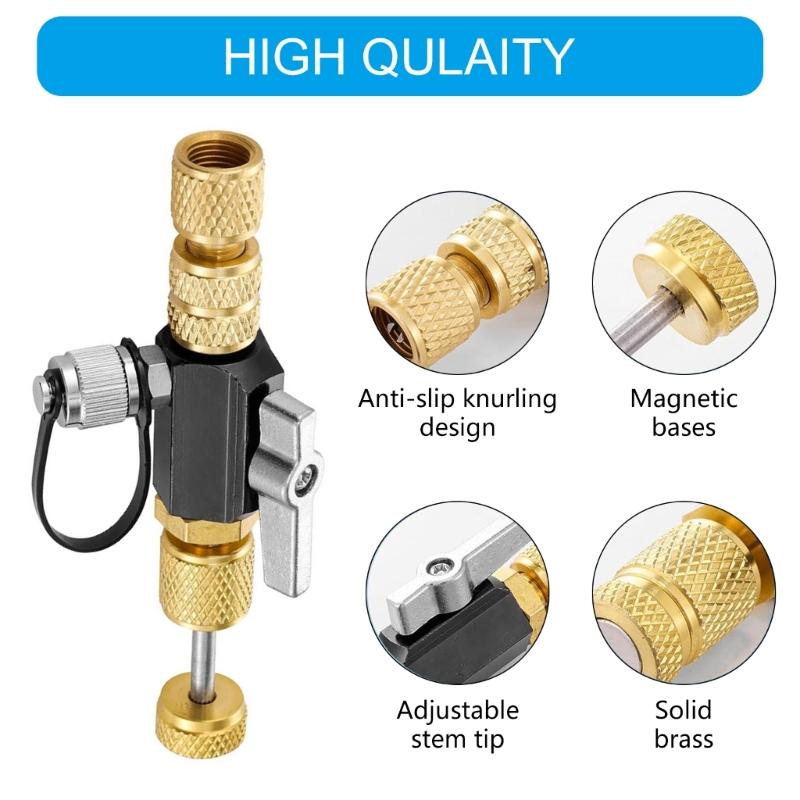 Vacuum Valves Cores Removal Tool Pressure Monitoring Vacuum Tool 5/16in Female 1/4in Male