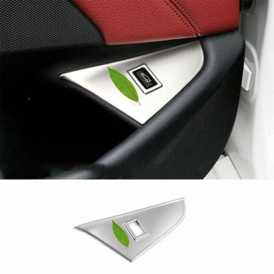 For BMW 5 Series 2018- Silver Titanium Tailgate Rear Door Button Cover Trim