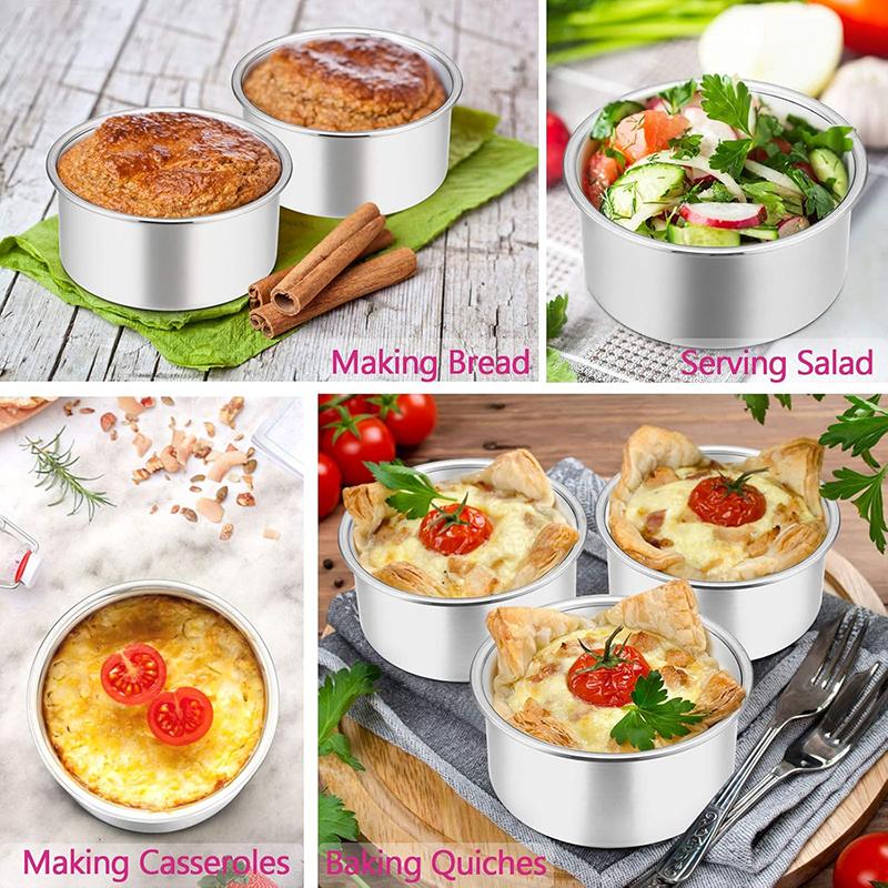3/4Pcs Round Cake Mold Set 4In Aluminum Alloy Cake Pan Set Mini Cake Tins DIY Pastry Pudding Cake Mould Bakeware Baking Tool