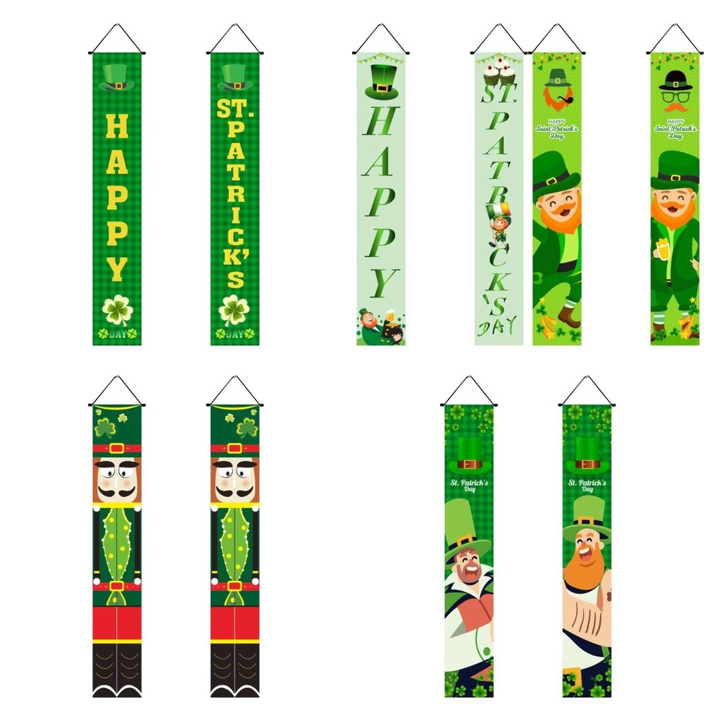 St. Patrick's Day Festive Decor-durable Door Curtain-irish Green Banner