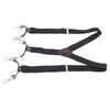 3.5CM Men Suspenders Y Shaped Elastic Adjustable 6 Clip Black Men Pants Suspenders for Business Party