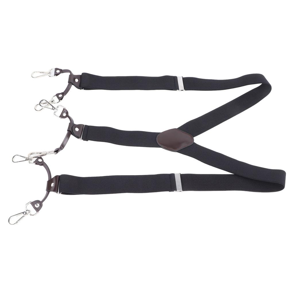 3.5CM Men Suspenders Y Shaped Elastic Adjustable 6 Clip Black Men Pants Suspenders for Business Party