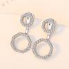 Lindon Women's Zircon Copper Alloy Earrings - Wedding Party Gift Pendant Earrings
