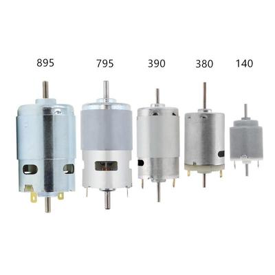 R380 390 555 775 DC Motor 12V / 24V Dual Shaft Micro Motor R140 795 895 with Double Ball Bearing for Electric Power Tools DIY Toys Small Appliances