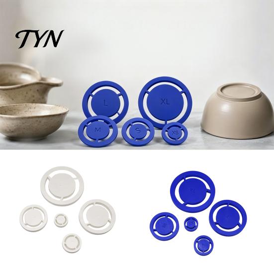 Ceramic Base Shaper 5Pcs/Set Pottery Foot Ring Tools, Clay Aligner, Sculpting Guide Molder for Bowls And Mugs, DIY Projects