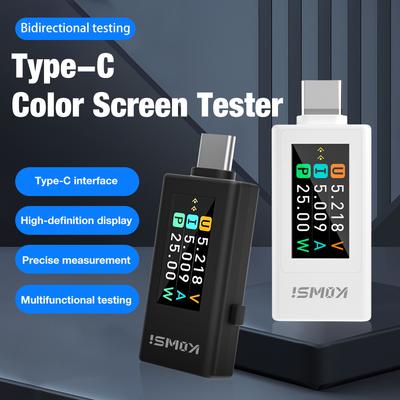USB Tester Voltmeter Amperemeter TYP-C Digitalmonitor Strom Spannung Monitor Ladegerät Kapazitätstester Abschaltleistungsanzeige
