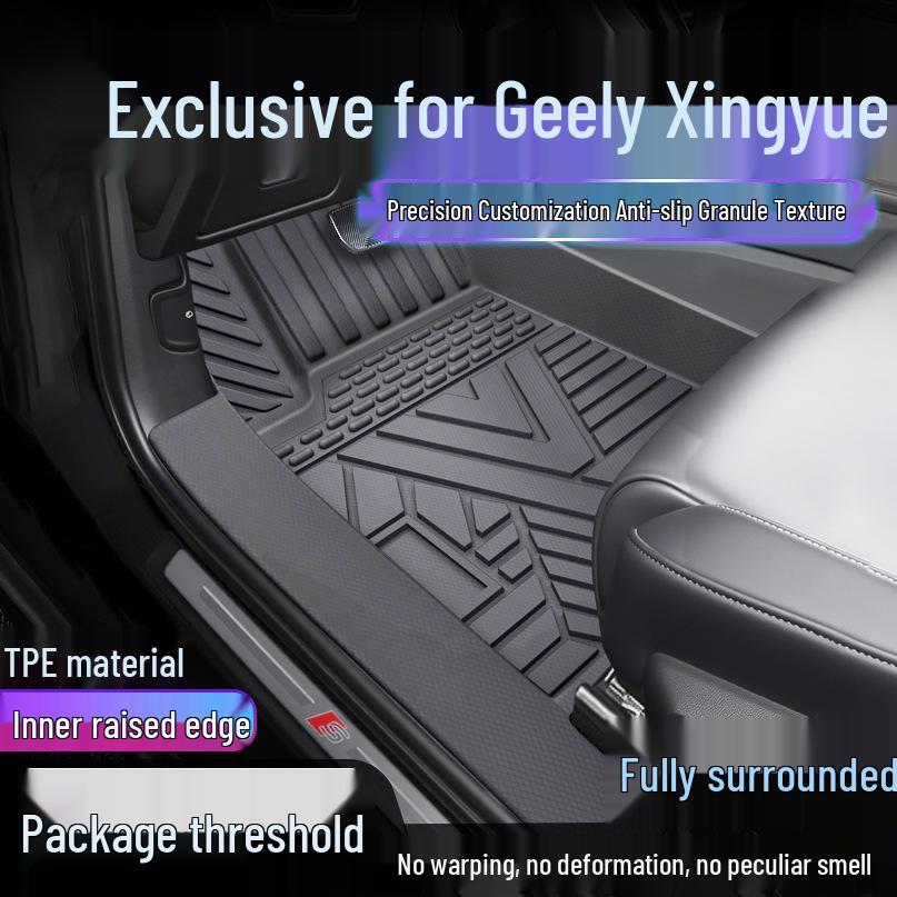 Waterproof TPE Floor Mats & Door Sill Covers for Geely Xingyue/Xingyue L Single Layer Upgrade: TPE Mat