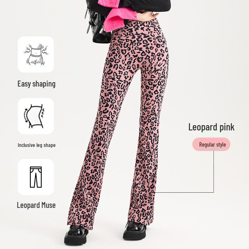 

2025 Leopard Print High Waist Yoga Flare Pants M