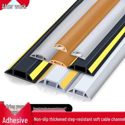 סונגיו כיסוי כבל רצפה מגומי רך PVC: תעלות ניהול כבלים עמידות ללחץ ומונעות החלקה לשימוש ביתי.