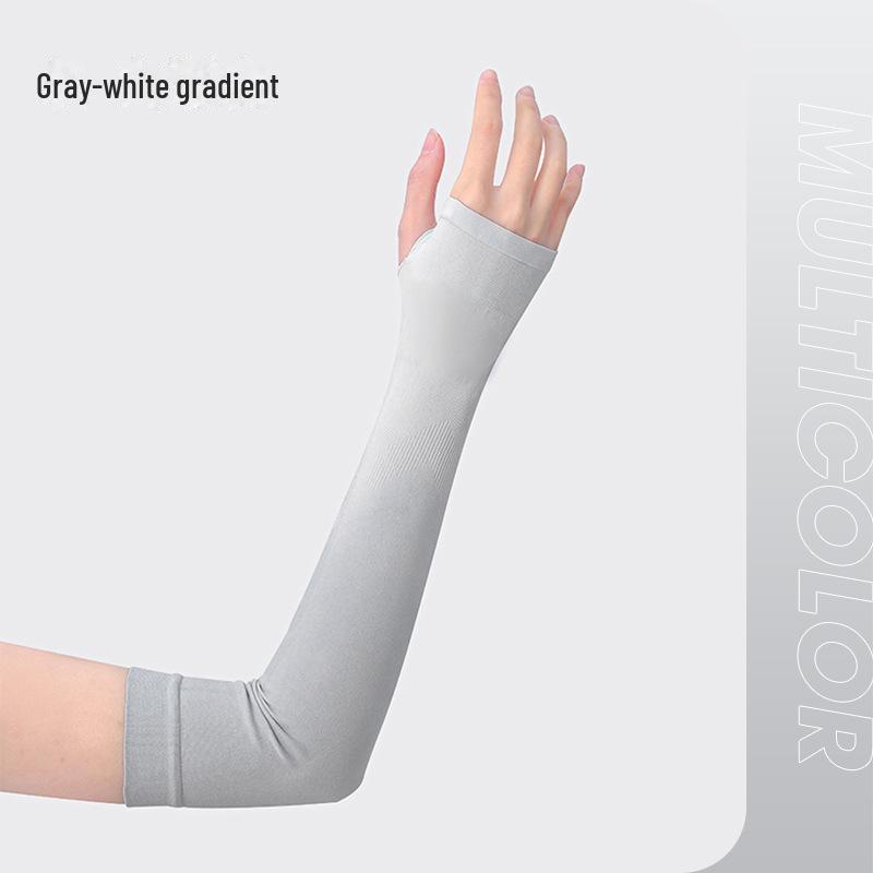 Women's Gradient Ice Silk Sun Protection Sleeves for Driving & Cycling