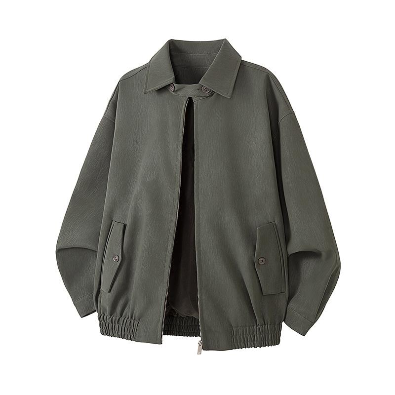 

Новая осенняя куртка из искусственной кожи Маллард для мужчин, американский кардиган на молнии, верхняя куртка 3XL зелёный