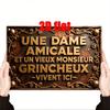 Vintage Französisches Zitat Blechschild Metall Wandkunst Rustikales Schild 7x11 Zoll