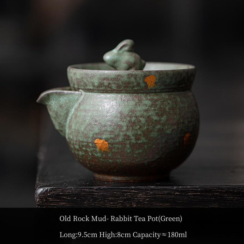 

180ML old rock clay coarse pottery teapot Chinese retro home kung fu tea set tea infuser