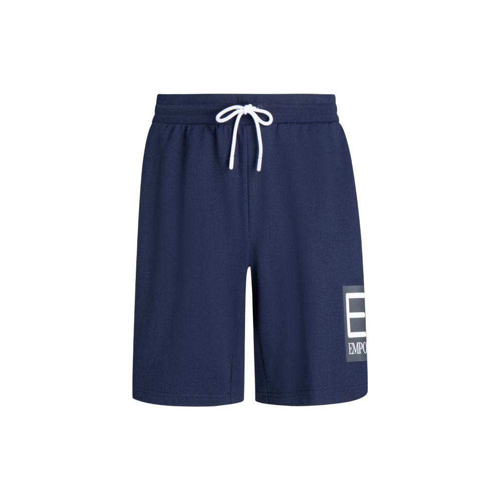 Emporio Armani EA7 SS24 Logo Letter Print Drawstring Casual Shorts Men shorts Navy-Blue 3DPS63-PJ05Z-1554 M