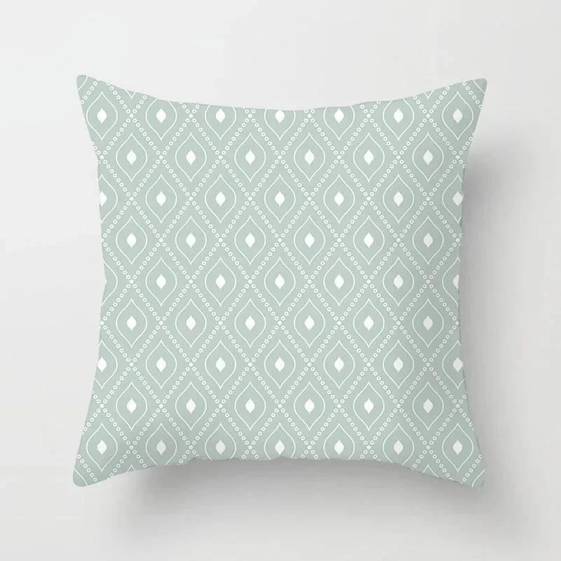 Bohemian Mint Green Pillowcase 45*45 Cm Modern Geometric Print Pillowcase Living Room Sofa Home Decoration Cushion Cover