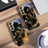 Schwarze und goldene Rosen Für Samsung Galaxy S26 S20 FE S21 S22 S23 Plus S24 Ultra 25Ultra S21+ S9 S22 S8 Goldene Glas-Handyhülle