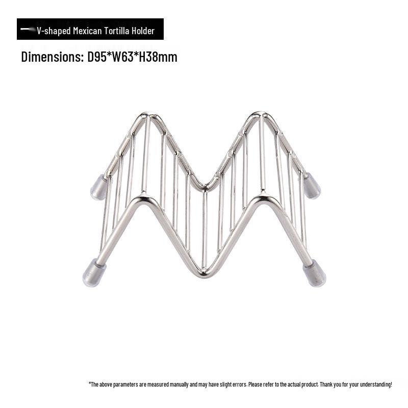

Нержавіюча сталь Мексиканський кошик-тримач для формування та смаження тортилья та тако