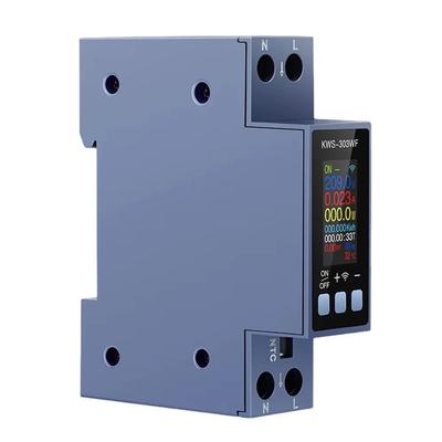 Remote Controlled KWS303WF WiFi DIN Rail Power Meter 40A Multifunctional Measurement for Home and Light Commercial Use