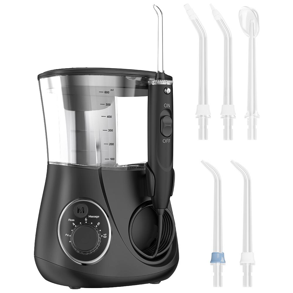 

Professional Electric Water Flosser - 600ML Large Capacity, 10 Settings & 5 Jet Tips, Waterproof Oral Irrigator for Teeth Clean EU