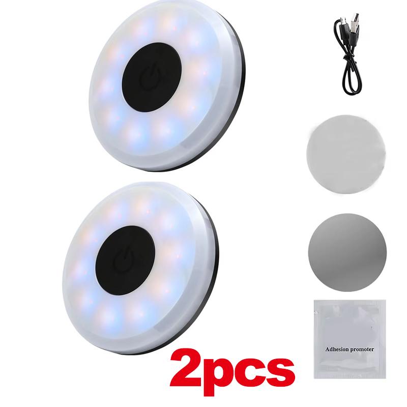 Rechargeable Car Reading Light LED Car Interior Touch Light Night Reading Lamp Magnetic Mount Wireless Dome Light LED Touch Lamp 1pc