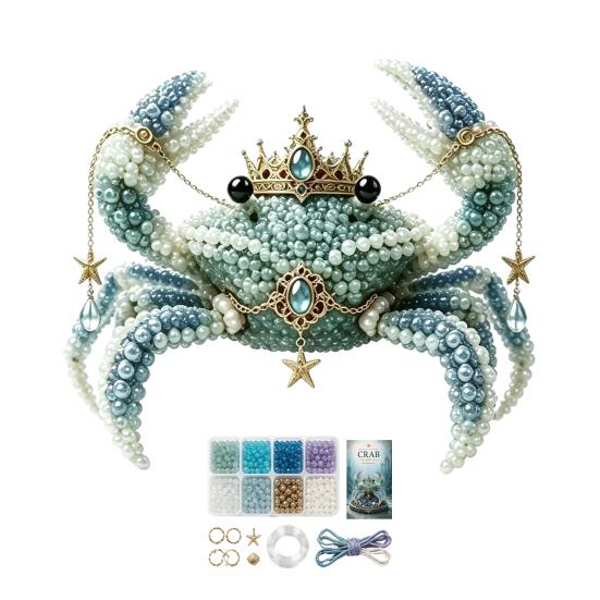 Sea Breeze Style Bead Kit Mythical Ocean DIY Kit, Themed Jewelry Making Set, Decorative Beading Kits for Balcony Marine Animal Craft Supplies Handmade
