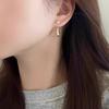 Gold Reflective Waterdrop Earrings with Silver Studs - Two Pairs for One Purchase. High-end Earrings.