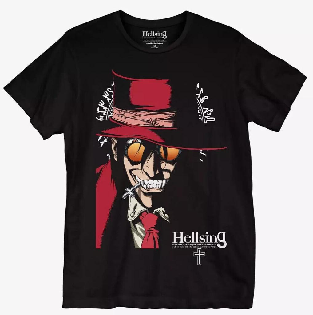 Hellsing Mens Alucard Anime Black Shirt NWT S2XL XL