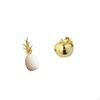 Pineapple Ceramic Decorative Sculpture Artificial Figurine Craft for Bedroom Tabletop Desktop