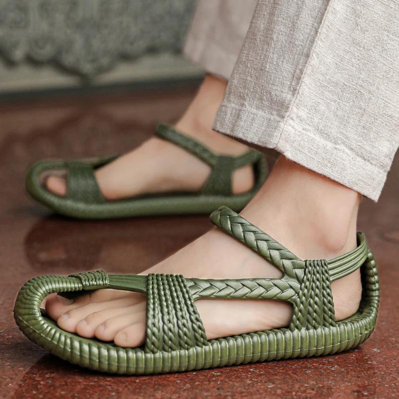 2024 New Fashionable and Personalized Men's EVA Sandals Summer Outdoor Beach Shoes SIZE 36-47 Versatile Comfortable AndCasual