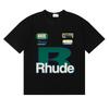 Trendy Urban Rhude Tshirt Casual Logoprint Tshirt Shortsleeved Summer Tshirt For Unisex And Unisex Highquality Cotton Tshirt