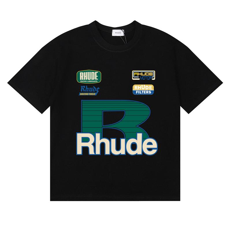 Trendy Urban Rhude Tshirt Casual Logoprint Tshirt Shortsleeved Summer Tshirt For Unisex And Unisex Highquality Cotton Tshirt S