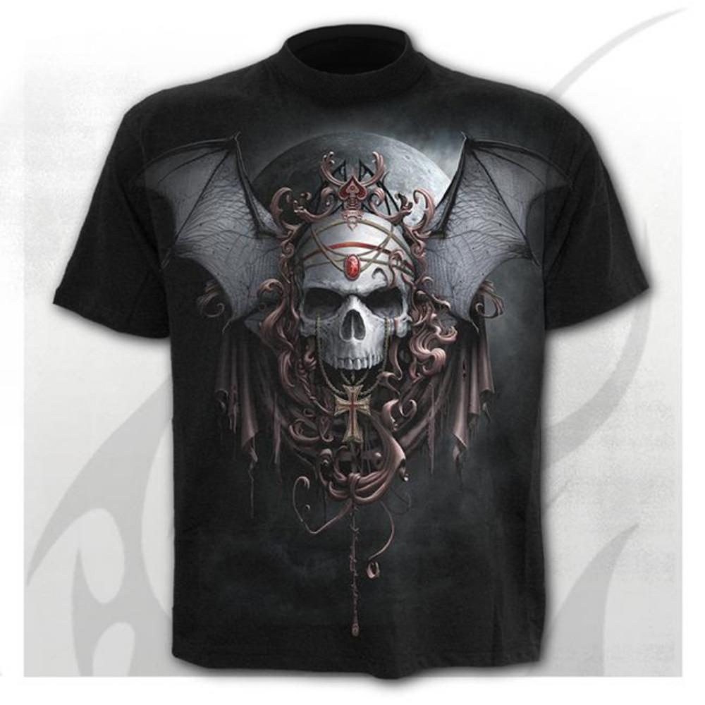 Scary Skull Men's T-Shirts Punk Style 3D Shirts New Funny O-Neck T-Shirt Summer Fashion Tops Boys Clothing Large Size Streetwear