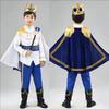 Dziecięcy Kostium do Odgrywania Ról Król Książę Cosplay Dziecko Korona Laska Impreza Halloween Fantazja Europejski Kostium Królewski Boże Narodzenie