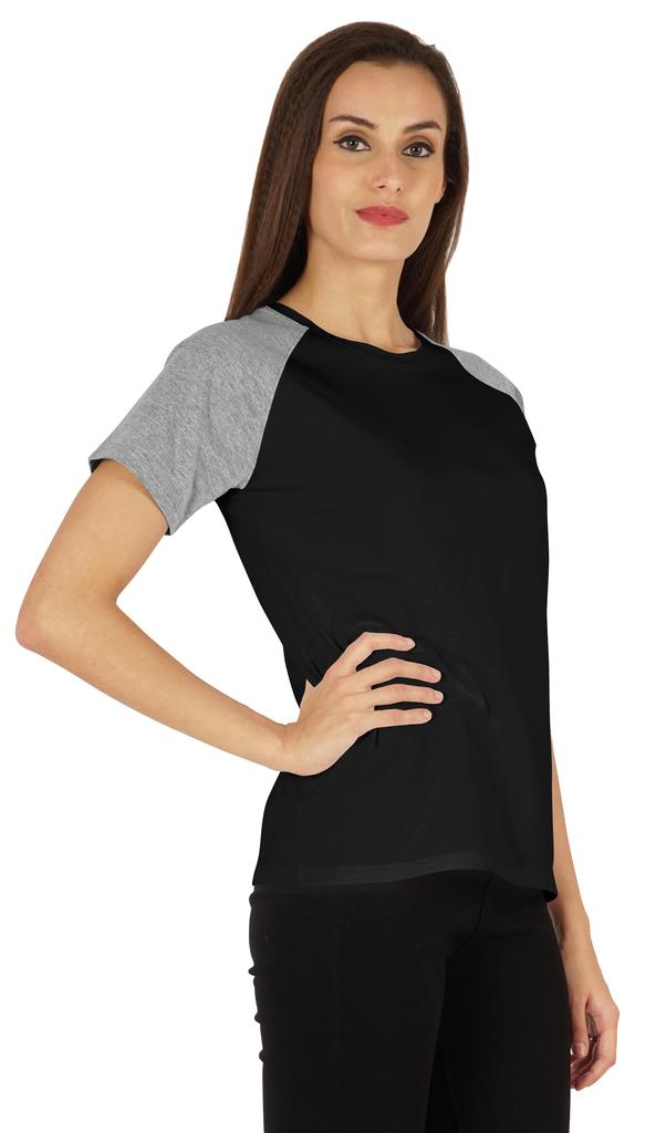 Inkmeso Women  S Raglan Short Sleeve T-Shirt Regular Fit Casual Solid Basic Tee