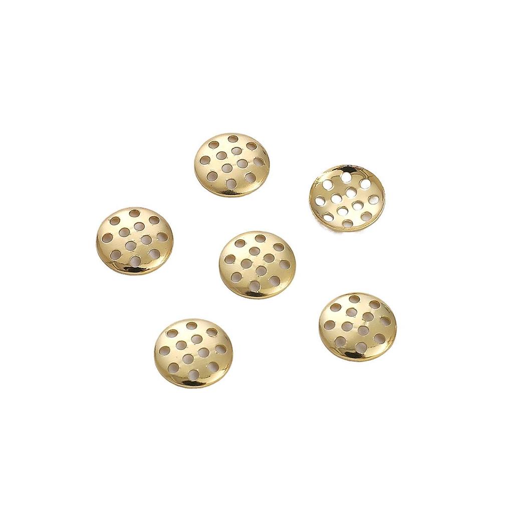 Componente Cercei DIY & Accesorii de Păr Disc din Cupru Umplut cu Aur de 14K