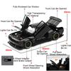 Scale 1:32 Challenger SRT Hellcat Model Car Toy Pull Back Sound Light Alloy Diecast Police Cars Models Kids Collection Gifts