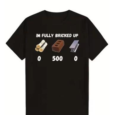 Women s T-shirt Vintage I m Fully Bricked Up Meme Funny Gen Z S чёрный