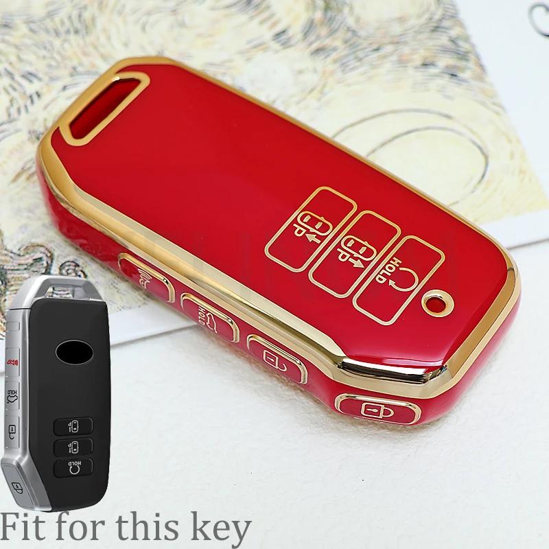 New Tpu Car Key Case Cover Shell For Kia Sportage Niro Hybrid Sorento Mq4 Ev6 Gt-Line K8 V6 Fob Accessories