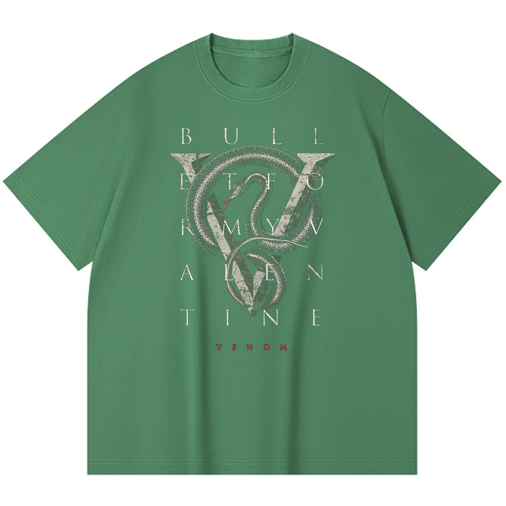 230 g/m² 100% katoenen heavy metal T-shirt met rockband- en popmuziekprint, unisex T-shirt van zwaar katoen.