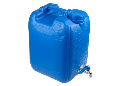 10L Wasserbehälter mit Metallventil blau