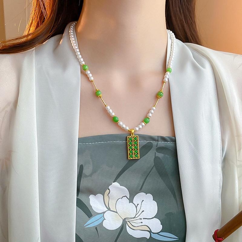 New Chinese-style Long Beaded Necklace, Guochao Retro One, Wear More Sweater Chains, Niche Ethnic Style, New Necklace Women