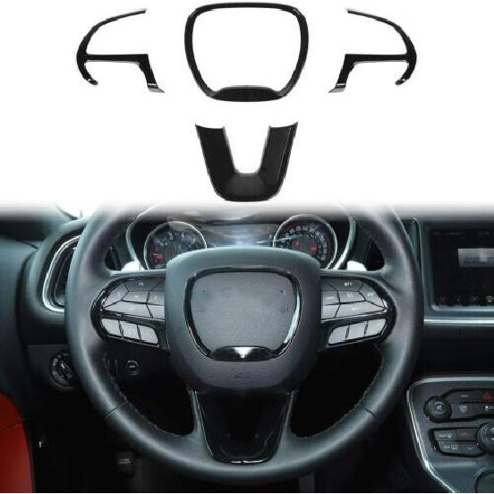 4PCS Steering Wheel Cover Trim Bezel Decor For Dodge Charger Challenger Durango