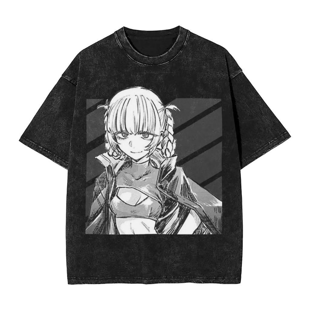 Hot Sale Call of The Night Nazuna Graphic Print Retro Washed TShirts Mens Women Crewneck Cotton Tees Streetwear Oversized Tops